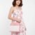 Thailand Original Elegant New Trend Style (tlad) Handbag for Women – Luxury Leather soft pastel pink or rose Colour with Shoulder Strap