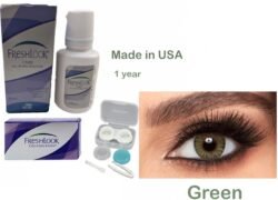 Colour GREEN - Fresh Look gecl Color Blends Contact Lens - Full Set - Color Contact Lens (Replacement Cycle: 12 Month)