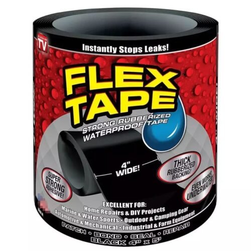 c7cb7f16a1396c0fab89c6d8508c7463.jpg Super Strong Flex Plastic Patching WATERPROOF Tape Powerful Adhesive with a Thick, Flexible Rubberized 4" (Fwpt)