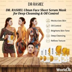 DR RASHEL Ubtan Face Sheet Mask with Serum for Women and Men 2srm All Skin Types Deep Cleansing & Oil Control