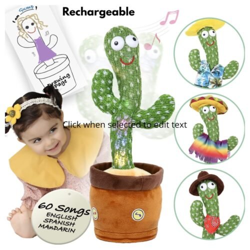 cbadf1ed7c1e9d7f4e3434e8d4ba3ea9.jpg Cactus Plush Large Dancing Toy RECHARGEABLE Tree Singing (dtsc) Talking with Electric 120 Songs Dance and Twist Luminous Recording Learning to Speak Lighting Tongue