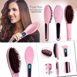 cc197efd539a8f23d6b8bc92d450ef4e.jpg Fast Hair Straightener Brush HQT-906 Straight Styling Tool Flat Iron Electronic Temperature Control Comb Electric LCD Auto Temperature Control