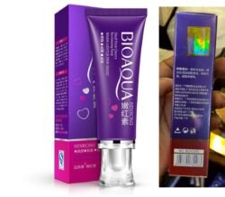 ccad49bebe76a2ec6c95faa912e543b8.jpg ORIGINAL bio aqua holograme sticker attached BIOAQUA nenhong pink / purple magic CREAM - 30g improves skin tone and moisturizes it. Natural beauty skin care flower.