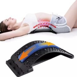 Chiropractic Magic Back Stretcher (bm) Lower Lumbar Massage Support Spine Pain Relief Back Massage Posture Corrector Lumbar Support Device Muscle Pain Relief Lower Back Massager and Upper Back Pain Relief Relax Spine Pain Relief for Bed Chair & Car