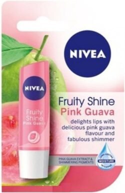 cdb5090247d241e5226ba9b080f55929.jpg NIVEA Lip Balm Fruity Shine - Guava With Spf 15 Long Lasting Moisturizing Lip Care, Delights Lips With Delicious Guava Flavor And Gives Shimmer Look (Nlbg)