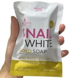 d29549a3618fe300fc4f6529f481b80c.jpg Snail sgws GOLD SOAP X10 Intensive WHITENING SOAP by Precious Skin Made in THAILAND Precious Snail Gold SOAP (70g)