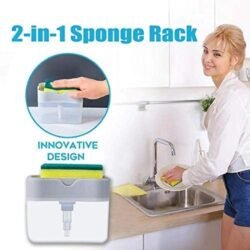 Dishwasher Liquid One Press Plastic Sds Sponge Holder Liquid SOAP Dispenser