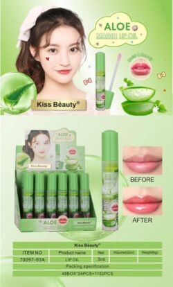 Natural Aloe Vera Magic Pink Mlgs Super Stain Lip Tint Colour Lip Gloss Combines Natural and Advanced Ingredients to Plump Lips