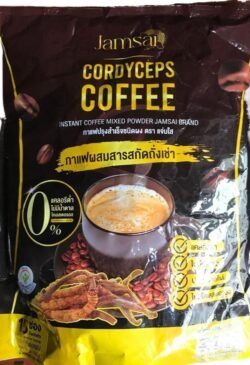 DRINKING Natural Coffee Jamsai jmp5 cordyceps Coffee, Instant Coffee Mixed Powder Hot & Cold, no sugar 15 sachets