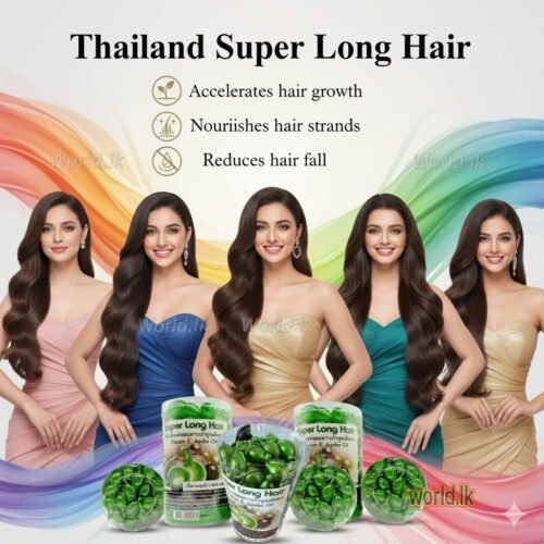 HERBAL THAILAND SUPER LONG HAIR Capsules  Natural Jojoba Oil slhc Treatment for Hair Growth with Vitamin E and for repair dried or damaged hair Made In Thailand 50 Pcs
