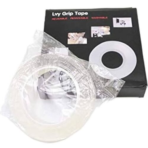 dc585bef60d2bc58e825a2aebfcb48fe.jpg Nano PU Gel Double (igt) Sided Tape, 5M Unite Ivy Grip Washable Adhesive Tape, Removable, Reusable, Traceless, Sticks to Glass, Metal, Cabinets, Tile, Dashboards and More, Nano Tape