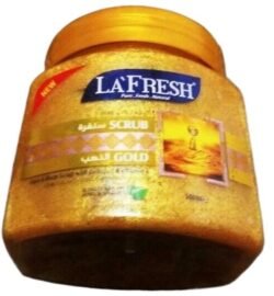 LA FRESH Face & Body Gold Scrub lfbg With Vitamin E 500 Ml for Gold Facial for Cleans the Skin without Any Side Effects