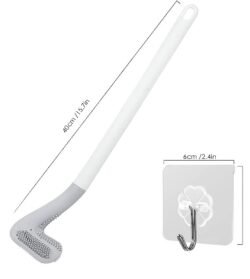 1pcs Toilet Brush Wall Mounted (tbwm) Golf Club Shape Cleaning Tool Bathroom Silicone No Dead Ends Toilet Brush