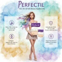 UK PERFECTIL Extra Support Hair, Skin & Nails Supplement Phsn Capsules by Vitabiotics UK