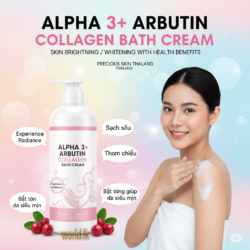 ALPHA 3+ ARBUTIN COLLAGEN BATH CREAM AABC Precious Skin Thailand Skin Brightening / Whitt#Ning and Moisturizing