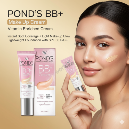 e16523ac118d0cb87a3665aedf88fc9f.png POND's BB+ Cream Make Up Glow Vitamin Enriched Cream Spf 30Pa+++ Light Moisturizer Cream (pbbi)