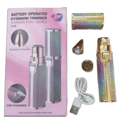 e169ed93721390edac77c2d7fd599b53.jpg USB Rechargeable 2 in 1 Electric Eyebrow Trimmer, Facial Hair Remover Makeup Painless Mini Shaver Razors Portable (U2EE)