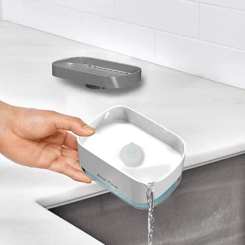 SOAP Pump Kitchen Dish SOAP (ksd) Dispenser and Sponge Holder, 2-in-1 Dish washing SOAP Pump Dispenser for Kitchen Sink