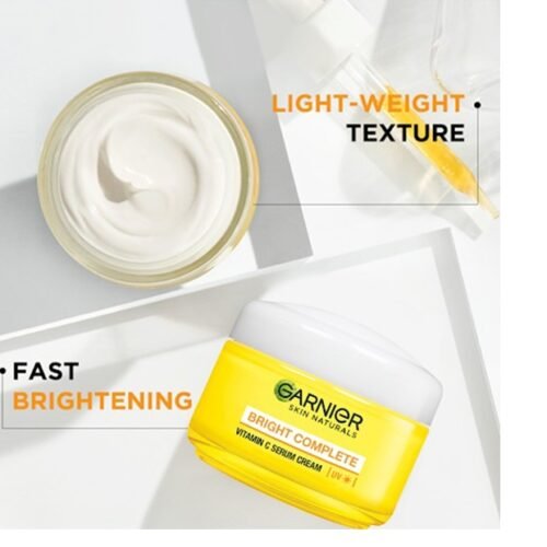 GARNIER (uvdc) Skin Naturals Bright Complete Vitamin C Serum UV CREAM, Day CREAM for Sun Protection Suitable for all Skin Types 45g