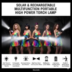 SOLAR & Rechargeable Multifunction Portable High Power Torch Lamp srl
