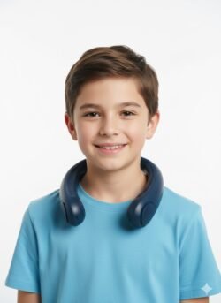 e613007f8b65dca14da4ad1ead6ba165.jpg Bladeless Hanging Neck Fan (bHNf) USB Rechargeable Battery Lightweight Headphone Style Low Noise Cooling Device