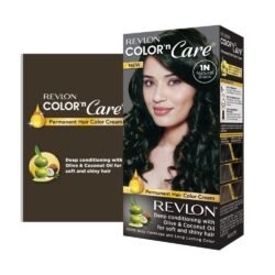 REVLON NATURAL BLACK Permanent rnbc Hair Color CREAM Deep Conditioning with Olive & Coconut Oil for Soft and Shiny Hair