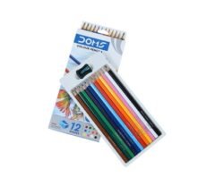 Doms 12 Colour dcps Pencils with free Sharpener