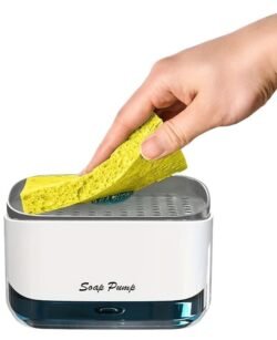 SOAP Pump Kitchen Dish SOAP (ksd) Dispenser and Sponge Holder, 2-in-1 Dish washing SOAP Pump Dispenser for Kitchen Sink