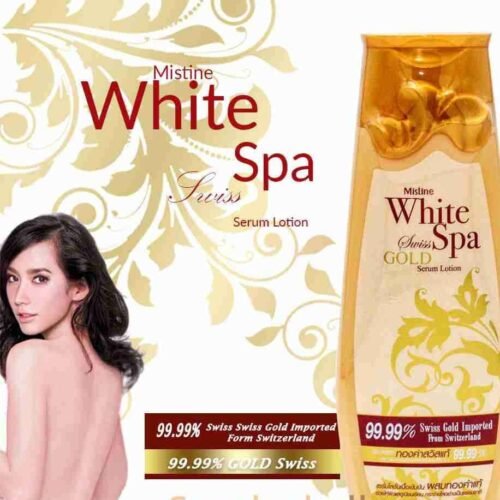 Gold imported from Swisszerland MISTINE White swiss [mwss] spa gold serum lotion  200ml Made In THAILAND