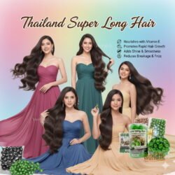 HERBAL THAILAND SUPER LONG HAIR Capsules  Natural Jojoba Oil slhc Treatment for Hair Growth with Vitamin E and for repair dried or damaged hair Made In Thailand 50 Pcs