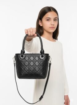 Made in Thailand Original Elegant New Trend Style (tlad) Handbag for Women – Luxury Leather black Colour with Shoulder Strap