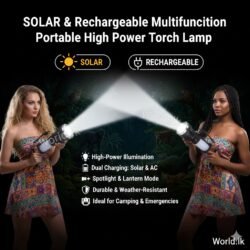 SOLAR & Rechargeable Multifunction Portable High Power Torch Lamp srl