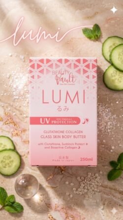 LUMI UV Protection lugm Glutathione Collagen Glass Skin Body Butter 250ml