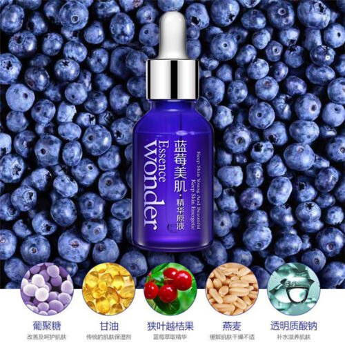 BIOAQUA Blueberry Hyaluronic Serum Acid Moisturizing Anti-Wrinkle Oil-Control Essence Face Skin Care 15Ml (Bbhs)