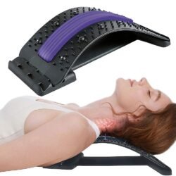 Chiropractic Magic Back Stretcher (bm) Lower Lumbar Massage Support Spine Pain Relief Back Massage Posture Corrector Lumbar Support Device Muscle Pain Relief Lower Back Massager and Upper Back Pain Relief Relax Spine Pain Relief for Bed Chair & Car