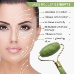 Guasha Facial Jade ngfJ NATURAL REAL STONE Roller Face and body Thin Massage Tool