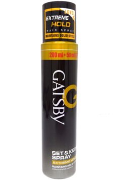 GATSBY Set & Keep Hair Spray - Extreme Hold 250ml |170g  Quick Drying, Long Lasting Hold, No Flaking & Natural Shine gskh