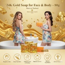 Precious Skin Made in Thailand Gold 24K Soap for Face & Body - Natural Active Ingredients 80g go4k