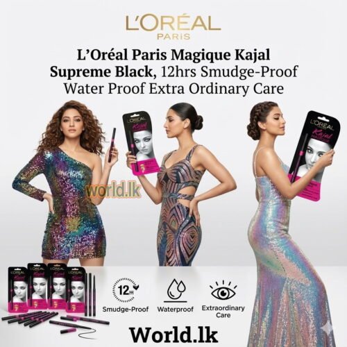 LOREAL PARIS Kajal Magique , Supreme Black, lpk 12hrs Smudge-Proof Water Proof Extra Ordinary Care EYE LINER