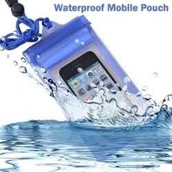 3 Lock Waterproof Mobile Under Water Transparent Bag Swimming, Rain 3 Zip Lock  Sand, Dust Proof Extra Protection Covers  Pouch