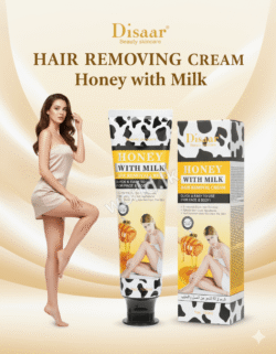 Disaar Beauty HAIR REMOVING Cream dbhr Honey with Milk Easy to use face & body legs depilating Moisturizing100ml