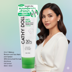 f7b9380e9b5bd24f1f6dfdcb51ab85c5.png Cathy Doll Duo Anti Acne CDAA Micellar and Amino Acid Cleanser, 2-in-1 Makeup Remover & Face Wash, 30% Amino Acid Formula, Anti-Acne, Anti-Wrinkle, Oil Control, 50ml + 50ml