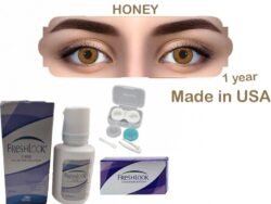 Colour HONEY - Fresh Look hecl Color Blends Contact Lens - Full Set - Color Contact Lens (Replacement Cycle: 12 Month)
