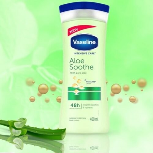 f9b41716680a2fcd3c8bc4b41c657dab.jpg VASELINE (aloe) Intensive Care Aloe Soothe 48h Body Lotion 400ml