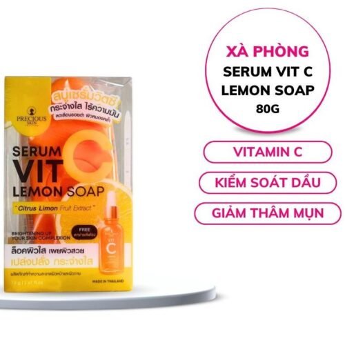 VITAMIN C LEMON Body and Face Serum Soap THAILAND Precious Skin Pstc 70g