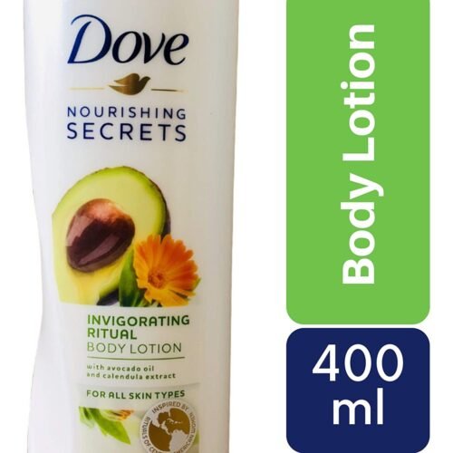 fbd9fef710e06042d67fb52c70bd8ded.jpg DOVE Nourishing Secrets Invigorating dacl Ritual Body Lotion Avocado Oil and Calendula Extract 400 ML