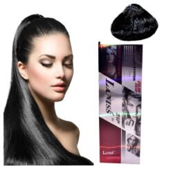 LANISS Permanent Natural Hair Color: Black (2.0) for Smooth and Shine (Nblh) for Men & Woman 60ml×2